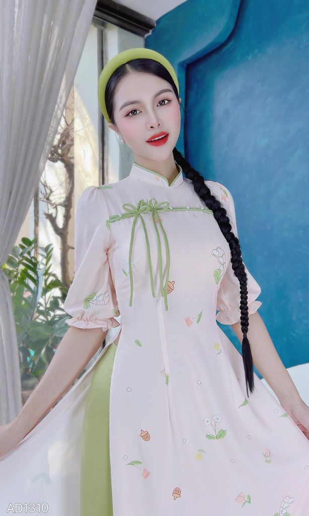 Áo Dài Chuồn Chuồn Ớt AD1310 (áo lẻ)