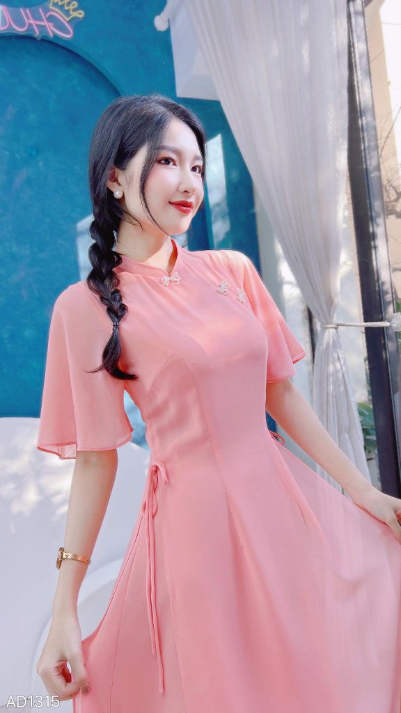 Áo Dài 4 Tà Váy Chiffon AD9003.1315 (áo lẻ)