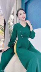 Áo Dài Cổ Nhọn 3N Xếp AD1313 (áo lẻ)