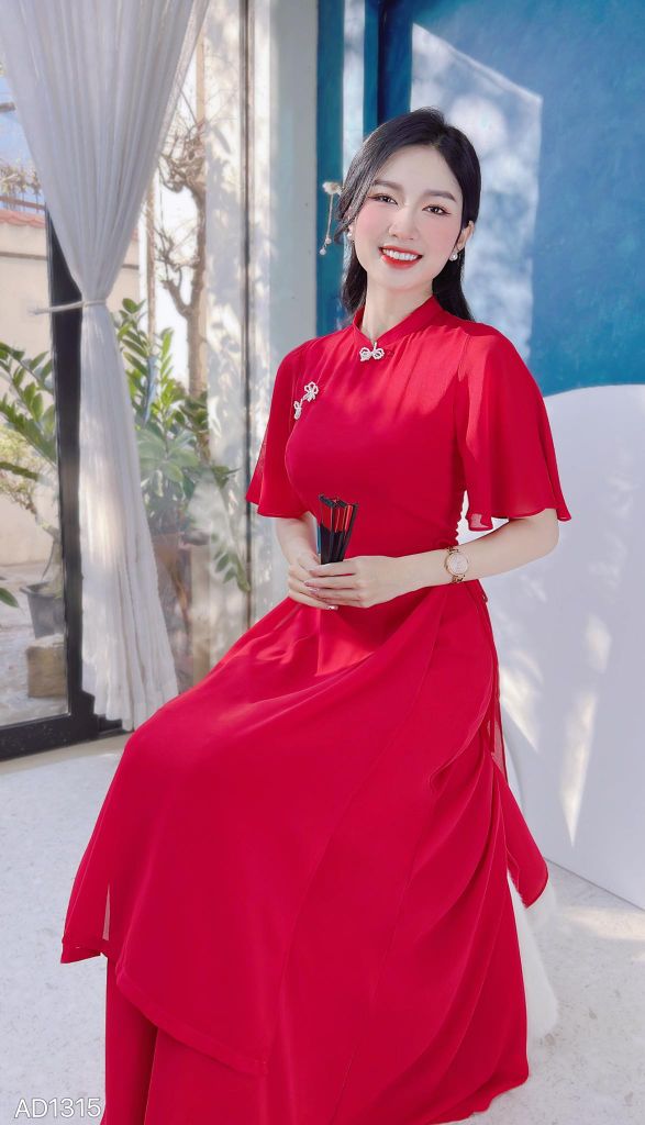 Áo Dài 4 Tà Váy Chiffon AD9003.1315 (áo lẻ)