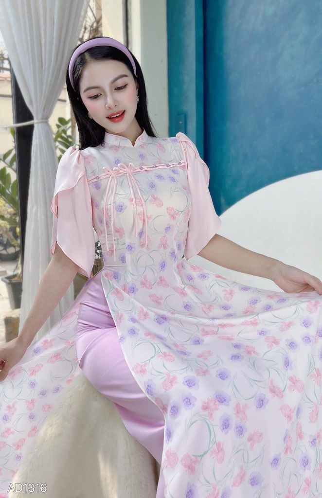 Áo Dài Tay Xẻ Dragonfly AD1316 (áo lẻ)