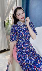 Áo Dài Cổ Sen Viền Cườm AD1320 (áo lẻ)