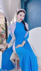 Áo Dài Chiffon Tay Bồng 4T+Cờ AD1326 (áo lẻ)