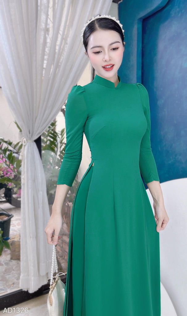 Áo Dài Chiffon Tay Bồng 4T+Cờ AD1326 (áo lẻ)