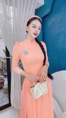 Áo Dài Chiffon Tay Bồng 4T+Cờ AD1326 (áo lẻ)