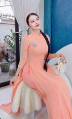 Áo Dài Chiffon Tay Bồng 4T+Cờ AD1326 (áo lẻ)
