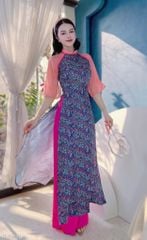 Áo Dài TT Viền Tay Nơ AD1339 (áo lẻ)