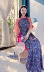 Áo Dài TT Viền Tay Nơ AD1339 (áo lẻ)