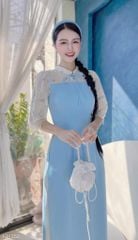 Áo Dài Thêu Baby Color AD9001.1350 (áo lẻ)