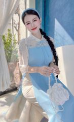 Áo Dài Thêu Baby Color AD9001.1350 (áo lẻ)