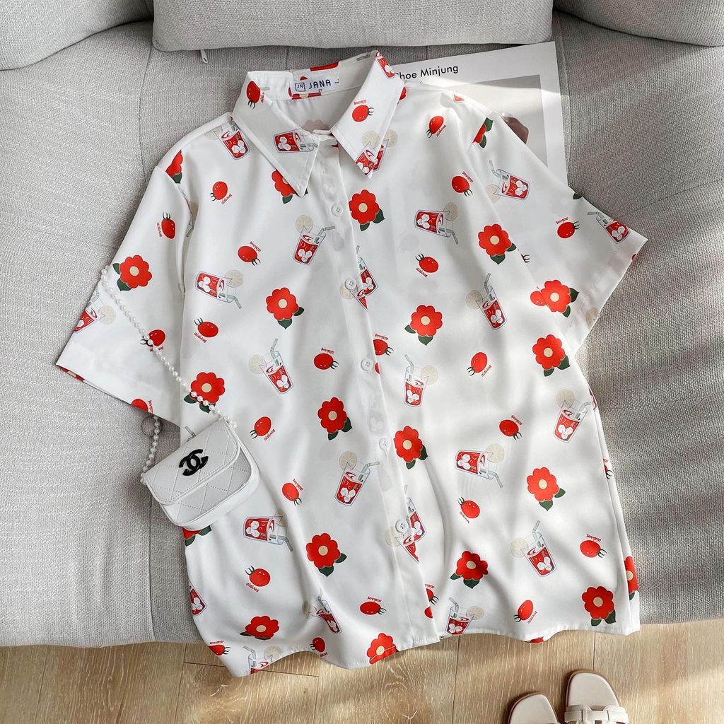 Áo Sơ Mi In Hoa Basic ĐẠI A1601