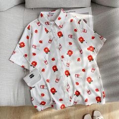 Áo Sơ Mi In Hoa Basic ĐẠI A1601