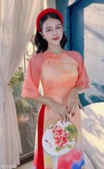 Áo Dài Chân Tranh WaterColor AD9002.9289 (áo lẻ)