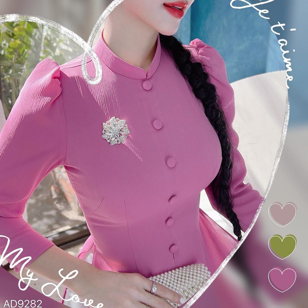 Áo Dài 4T Tứ Thân Nút Bọc AD9282 (áo lẻ)