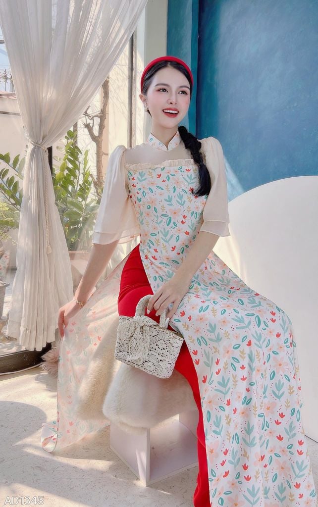 Áo Dài Tay Đôi Daisy AD1345 (áo lẻ)