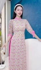 Áo Dài Tay Nơ Cổ Đậm AD1365 (áo lẻ)