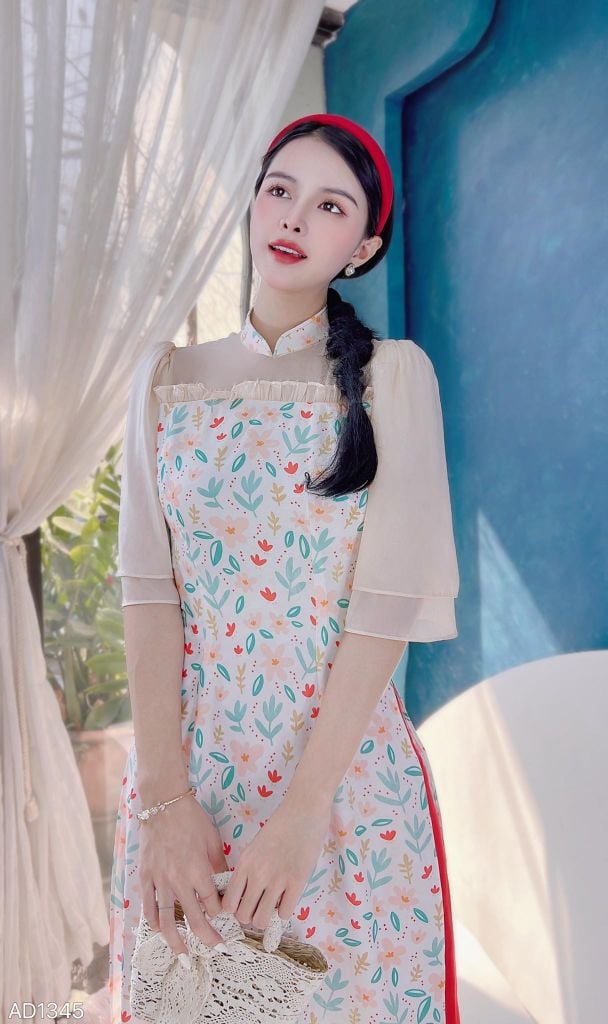 Áo Dài Tay Đôi Daisy AD1345 (áo lẻ)