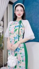 Áo Dài 4 Tà Viền Tay Đôi AD9003.1376 (áo lẻ)