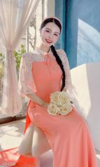 Áo Dài Thêu Baby Color AD9001.1350 (áo lẻ)