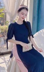 Áo Dài 4T Chiffon Hoa Đỗ Quyên AD1349 (áo lẻ)