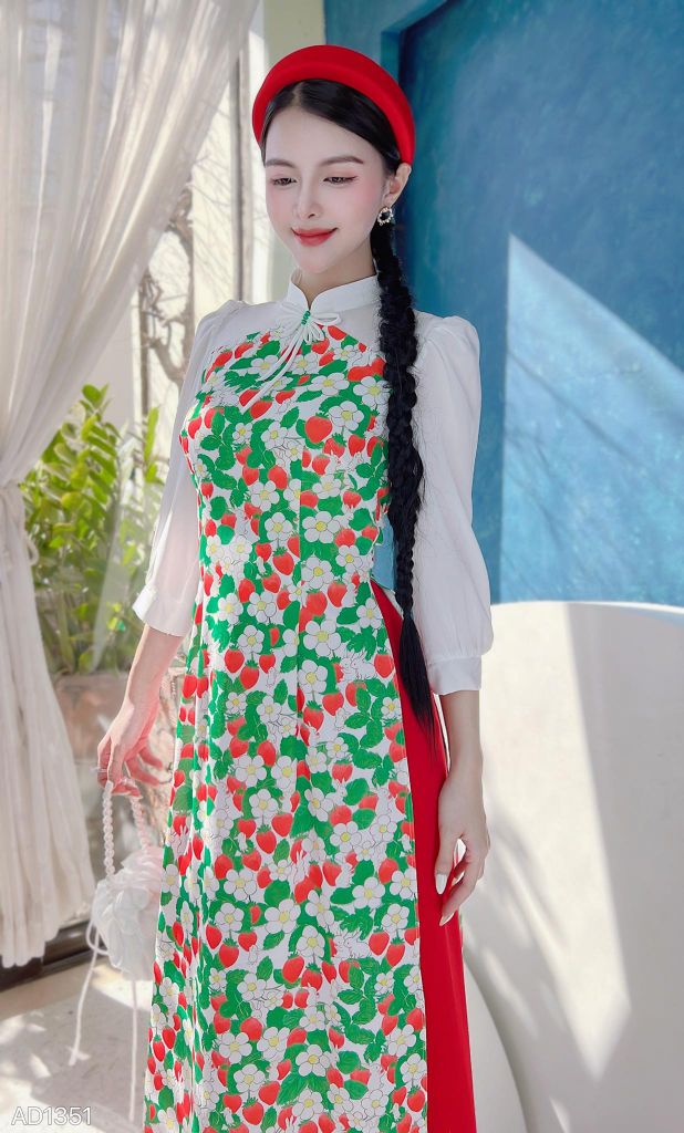 Áo Dài Chuồn Chuồn Xòe Cánh AD9002.1351 (áo lẻ)