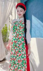 Áo Dài Chuồn Chuồn Xòe Cánh AD9002.1351 (áo lẻ)
