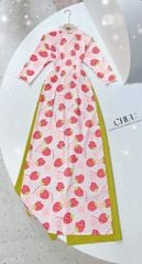 Áo Dài Truyền Thống Họa Tiết AD1013 (áo lẻ)