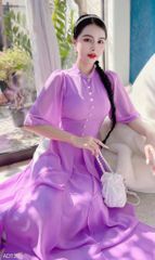 Áo Dài 4 Tà Eo Thêu Trái Tim AD1355 (áo lẻ)