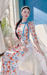 Áo Dài Dây Nơ Phở AD1358 (áo lẻ)