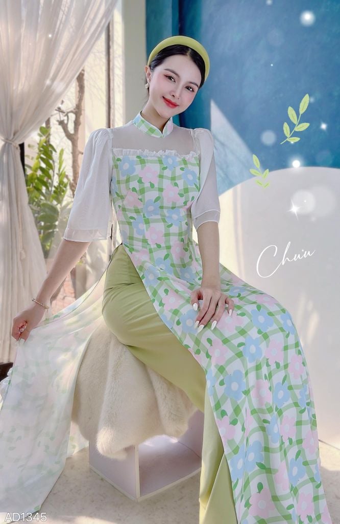 Áo Dài Tay Đôi Daisy AD1345 (áo lẻ)