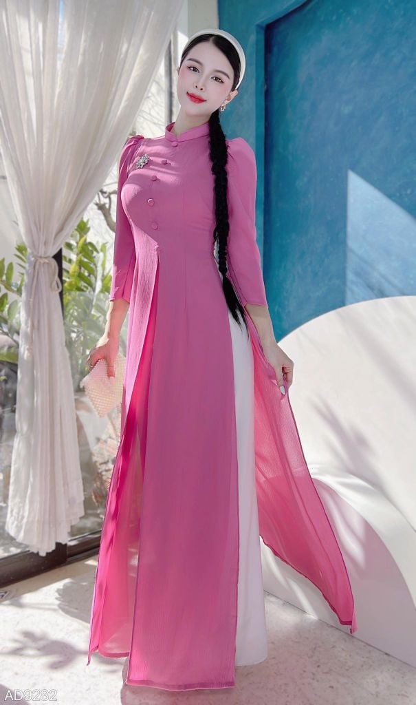 Áo Dài 4T Tứ Thân Nút Bọc AD9282 (áo lẻ)