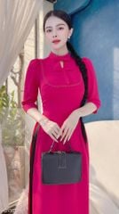 Áo Dài Cổ Trụ Nơ Đôi AD1361 (áo lẻ)