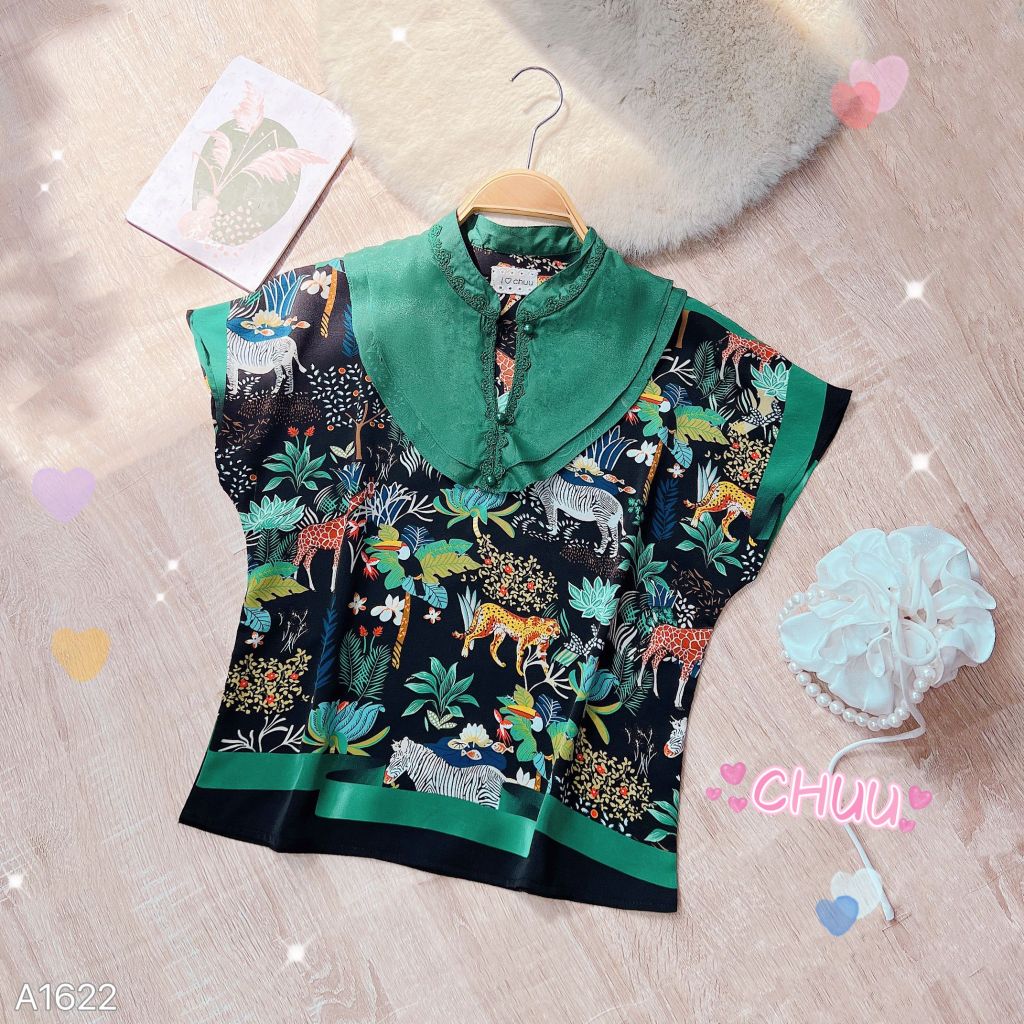 Áo Cổ Tơ Tay Hến A1622