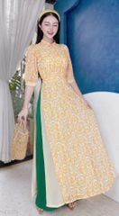 Áo Dài 4 Tà Nơ Pha Lê AD9003.9275 (áo lẻ)