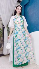 Áo Dài 4 Tà Viền Tay Đôi AD9003.1376 (áo lẻ)