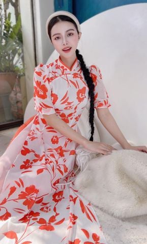 Áo Dài 4 Tà Ngọc Trai Màu AD9003.9176 (áo lẻ)