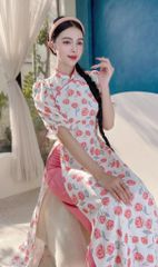 Áo Dài Mắt Bồ Câu AD1382 (áo lẻ)