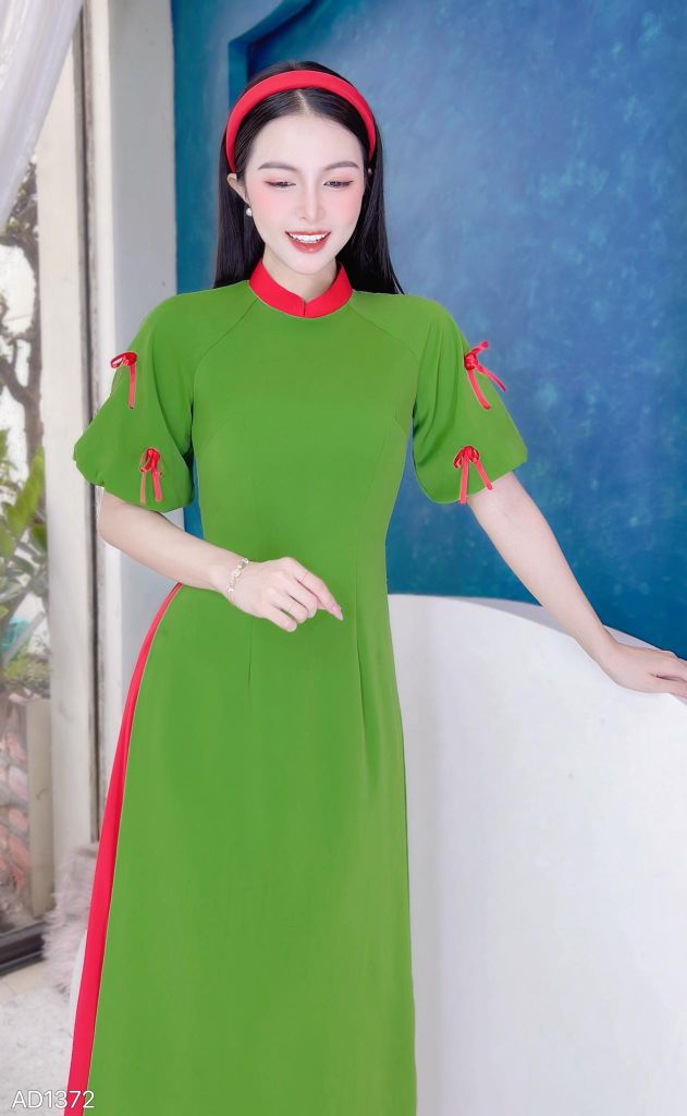 Áo Dài Tay Bí Đính Nơ AD1372 (áo lẻ)
