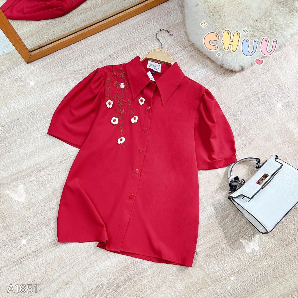 Áo Sơ Mi Hoa Leo Nổi 3D AT9002.1651