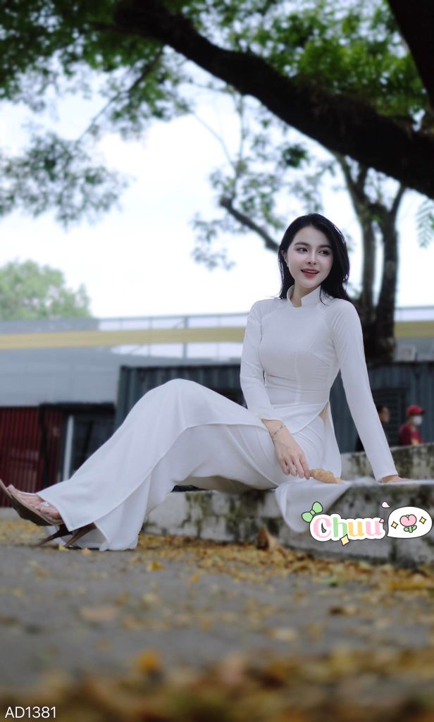 Áo Dài TT Bâu Vuông AD1381 (áo lẻ)