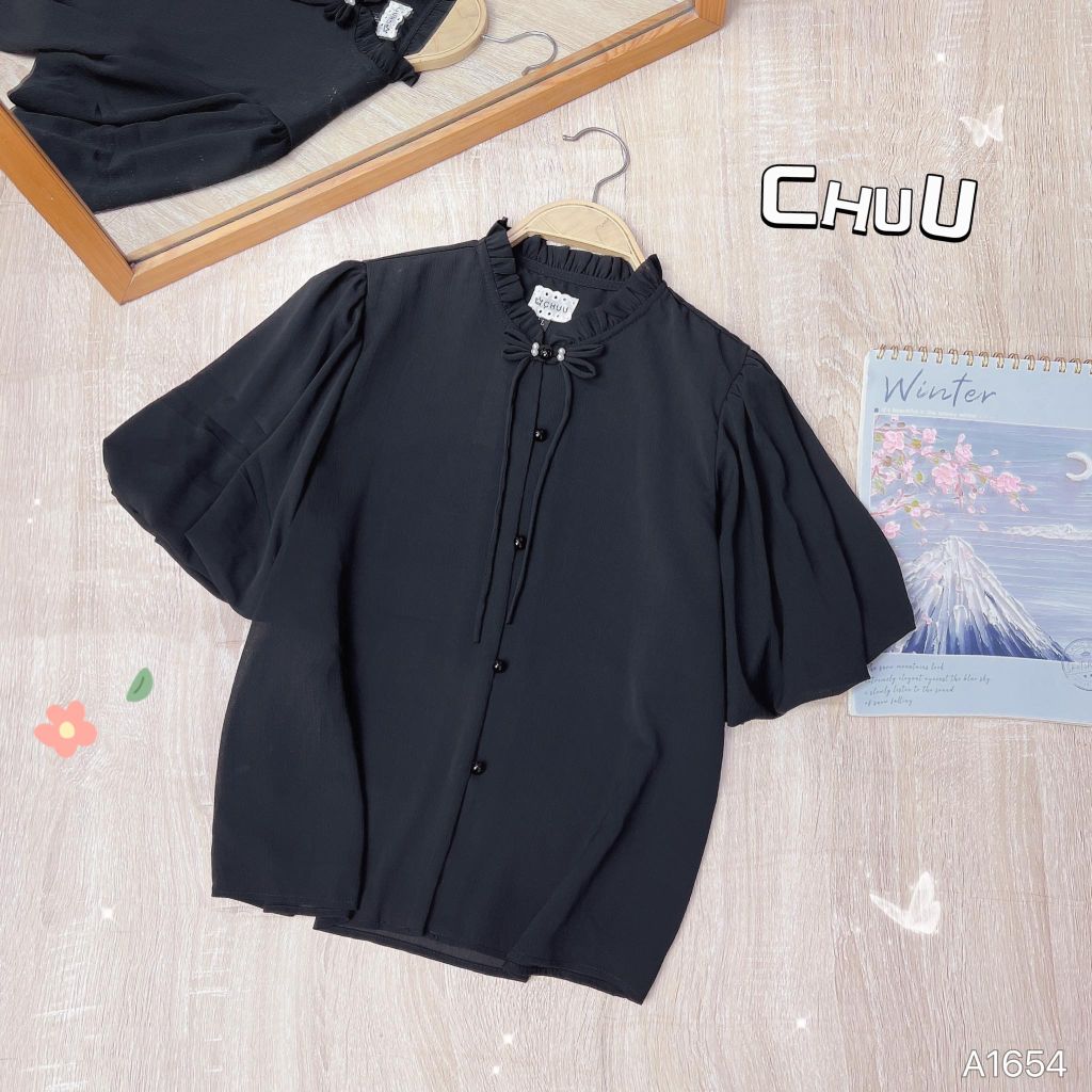 Áo Sơ Mi Cổ Li Chuồn Chuồn A1654