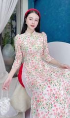 Áo Dài 4 Tà Tay Lỡ Bồng Hoa AD9003.1386 (áo lẻ)