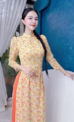 Áo Dài 4 Tà Tay Lỡ Bồng Hoa AD9003.1386 (áo lẻ)