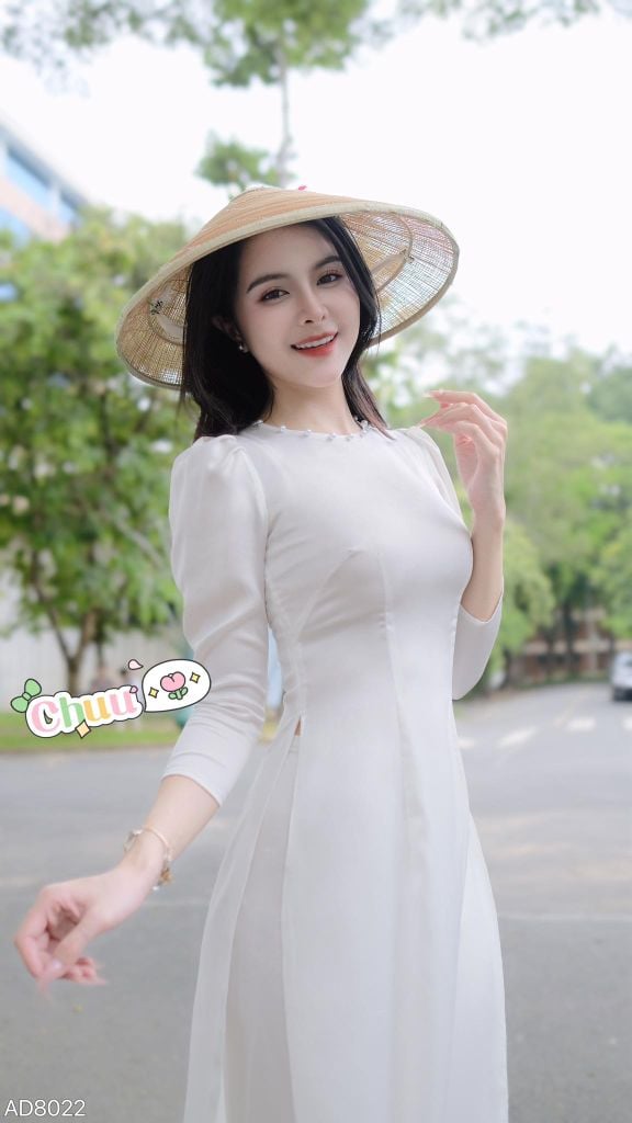 Áo Dài TL Cổ Tròn Ngọc AD8022 (áo lẻ)