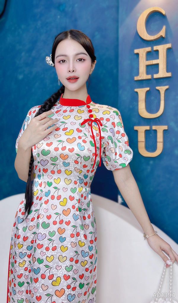 Áo Dài Tay Búp Bí Cổ Màu AD1394 (áo lẻ)
