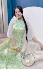 Áo Dài Cổ Viền Gió Xuân AD1393 (áo lẻ)