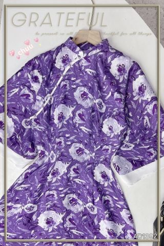 Áo Dài Gấm Hà Châu AD1392 (áo lẻ)