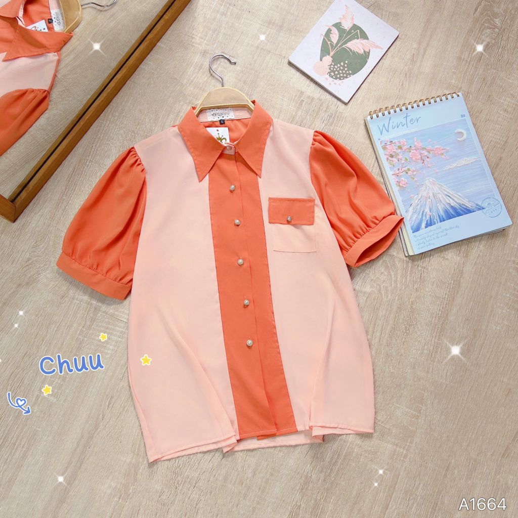 Áo Sơ Mi 2 Màu NAP A1664