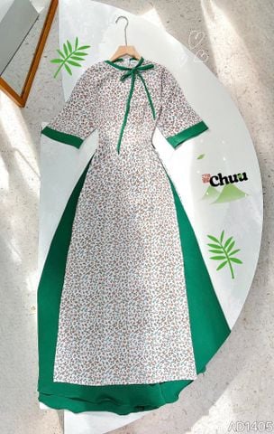 Áo Dài Nơ 2Li Tay Nối AD1405 (áo lẻ)