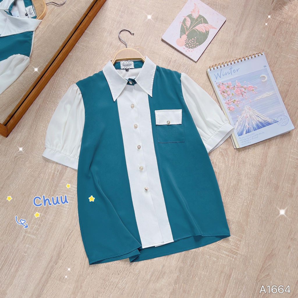 Áo Sơ Mi 2 Màu NAP A1664